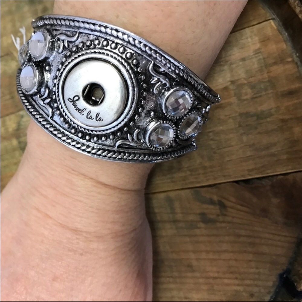 Silver Finish Rhinestone Bracelet - Picture 4 of 7
